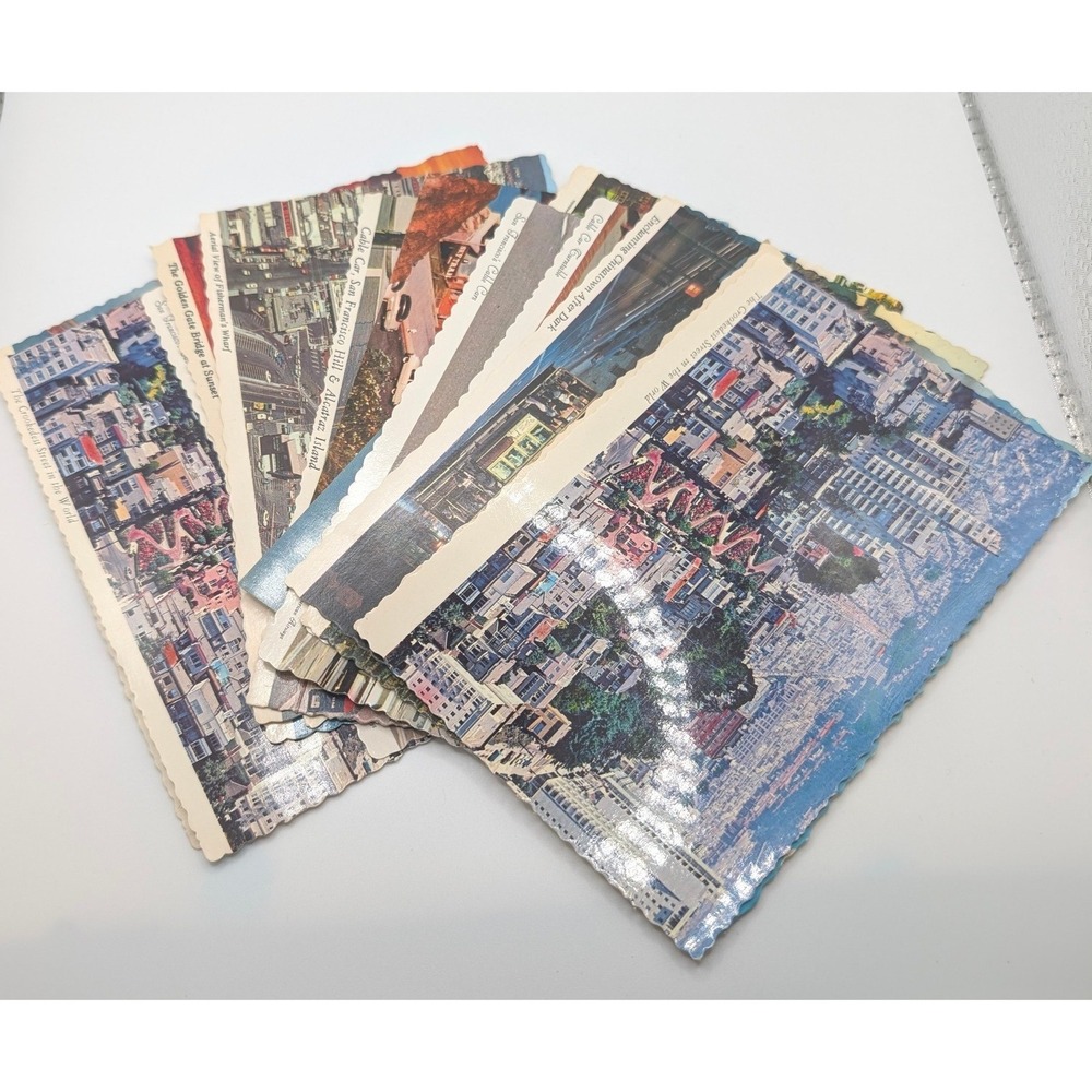 Vintage San Francisco Postcard Lot Golden Gate Alcatraz Cable Car 12pc Unposted